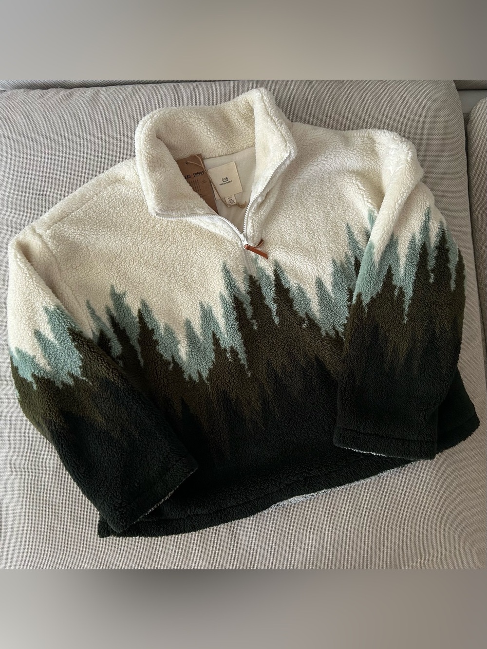 Thread & Supply Cream Sherpa Half-Zip